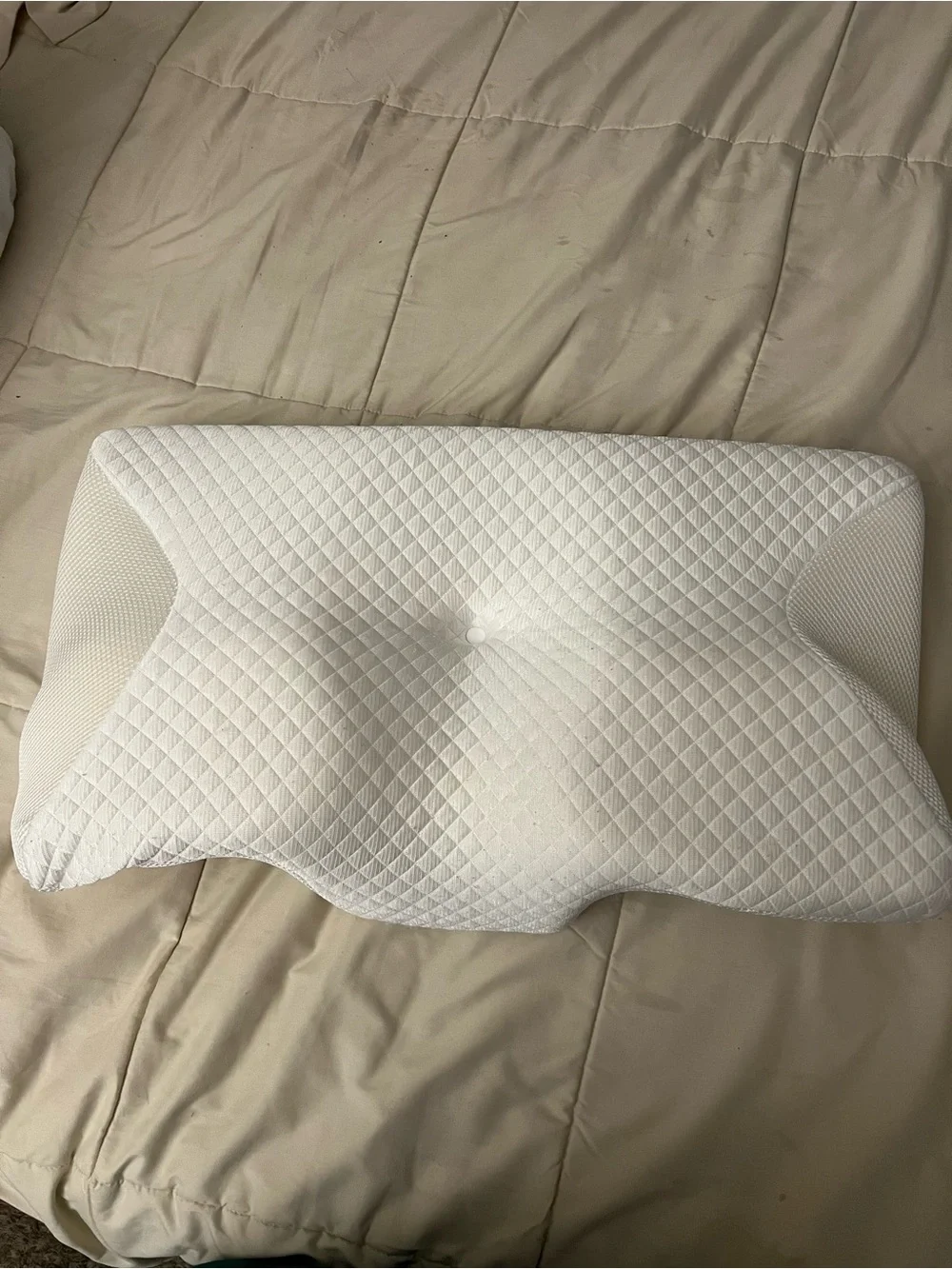 Ergonomic Contour Support Pillow in White